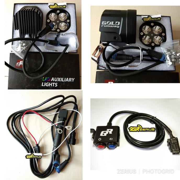 Lampu LED Cree 40w Gold Runway Original with Wiring Cable & Switch