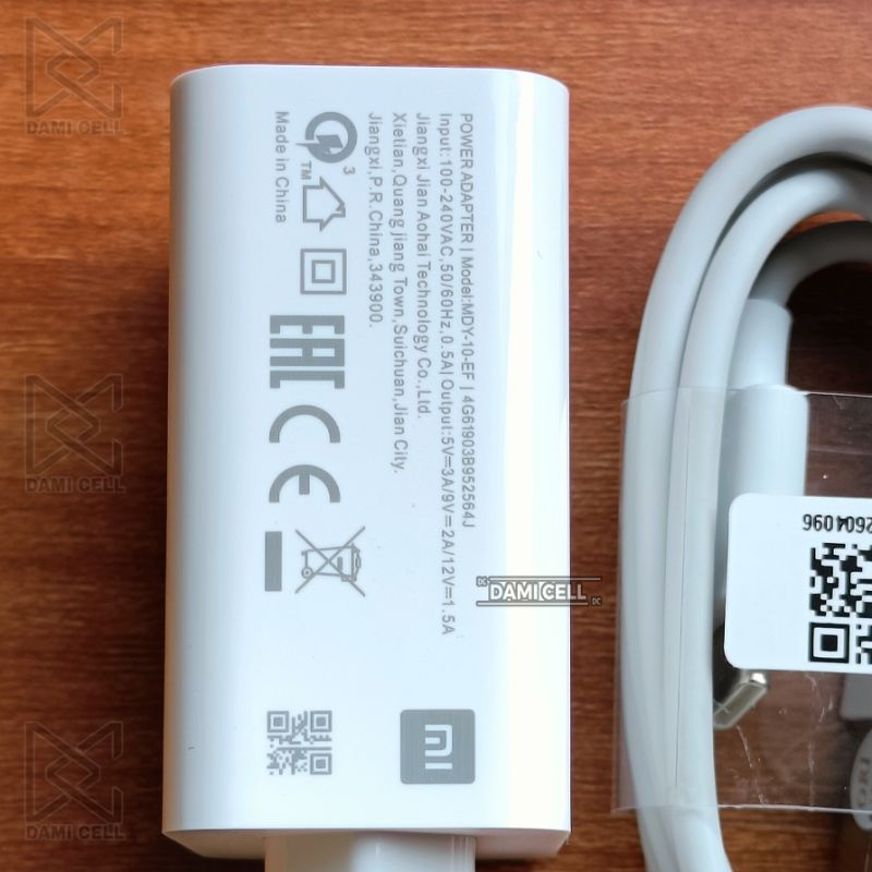 Charger Xiaomi Original 100% USB Type-C 3A Fast Charging 18W