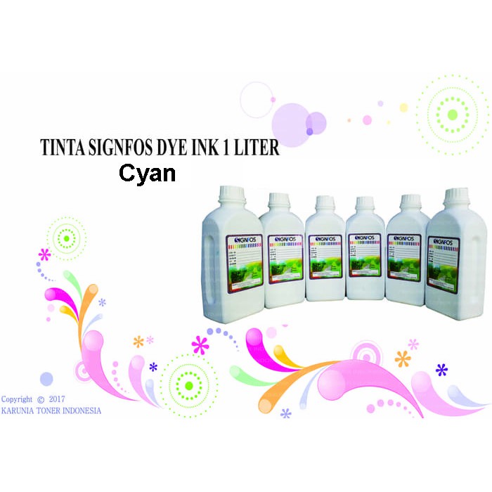 TINTA SIGNFOS DYE INK 1 LITER LIGHT CYAN