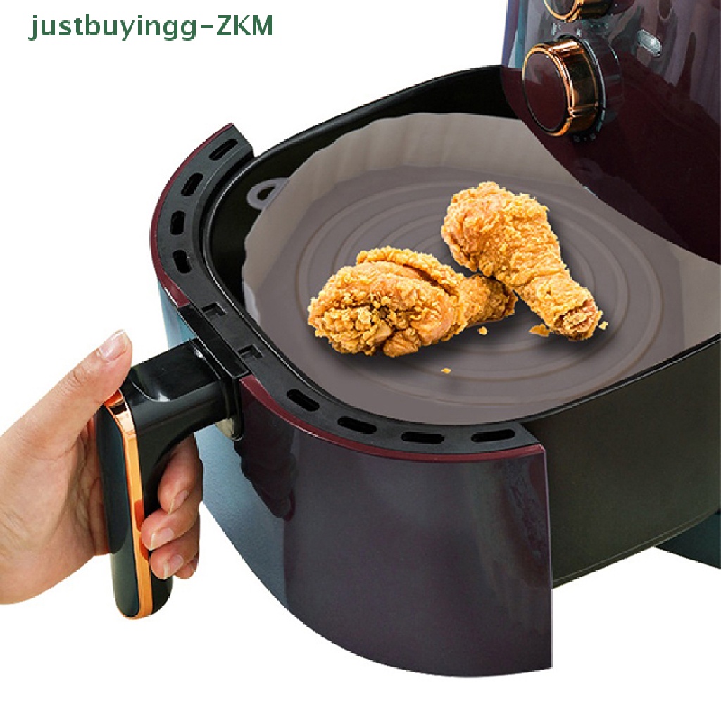 (justbuyingg) Loyang Air Fryer Bahan Silikon Anti Lengket Ukuran 18cm