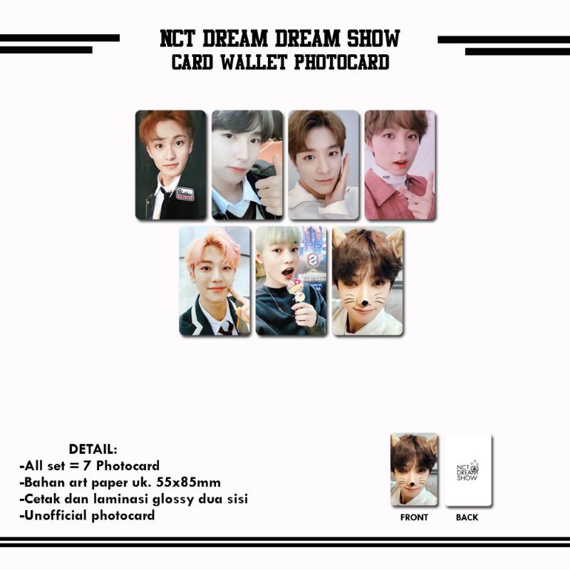 NCT DREAM DREAM SHOW WALLET PHOTOCARD