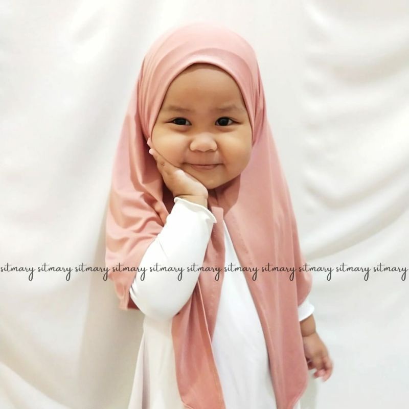 New Segitiga Instan Baby Jersy 0-1 Tahun Kerudung Instan Anak