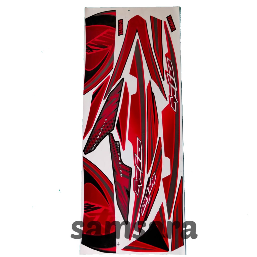 Stiker Motor Mio Soul Mx Variasi Merah
