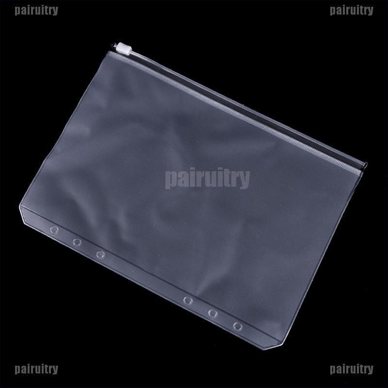 【pairuitry】A5/A6/A7 Transparent Zip Lock Envelope Binder Pocket Refill Organise