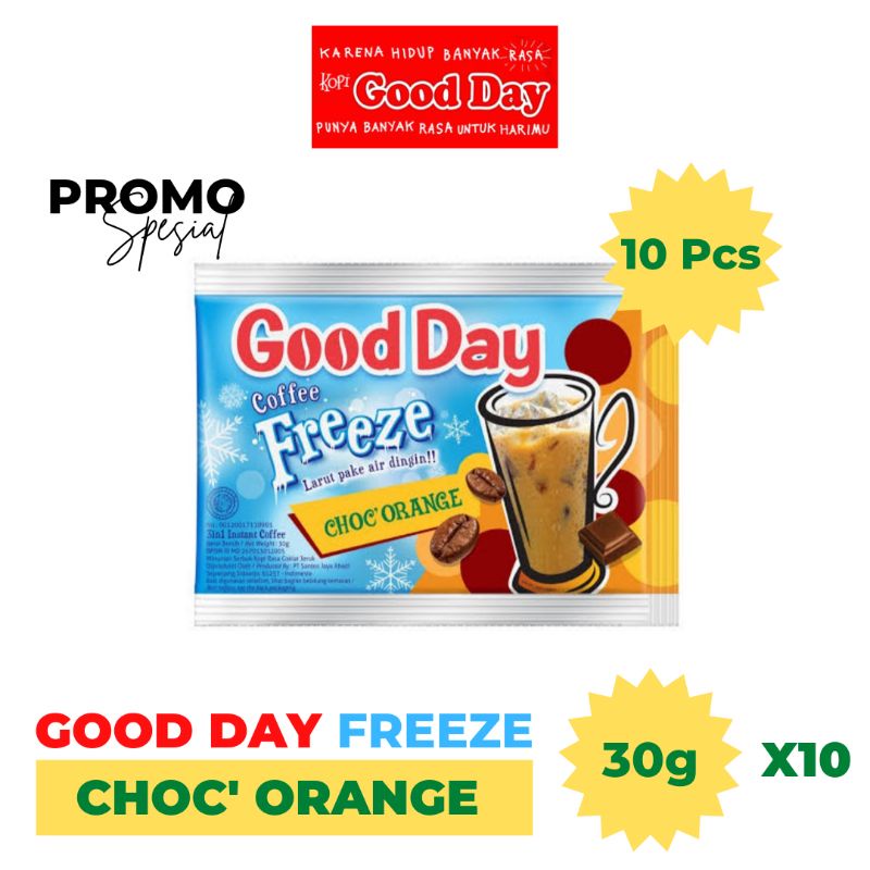 

GOOD DAY FREEZE CHOC'ORANGE 30 G X 10 PCS (1 RENTENG)