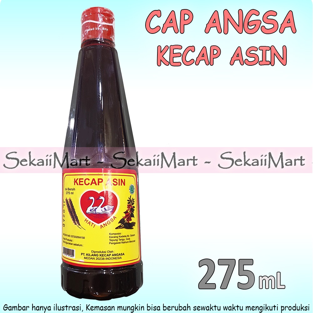 

HATI ANGSA Kecap Asin Medan 275ml Salty Soy Sauce Kemasan Botol Plastik Halal