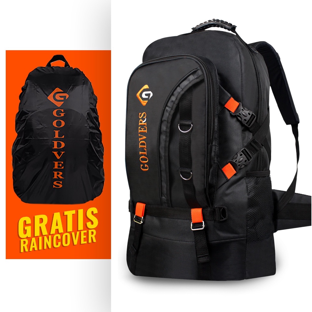 Tas Ransel Pria Goldvers GRATIS RAINCOVER Tas Punggung JUMBO - Goldiesbags