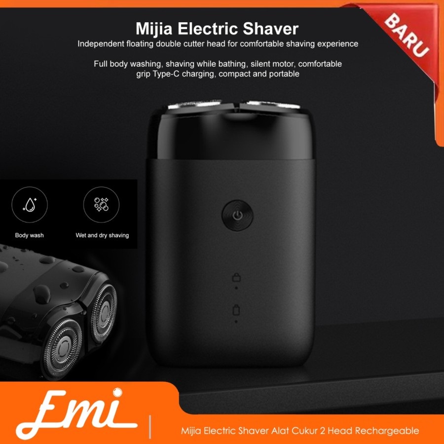 Mijia Electric Shaver Alat Cukur 2 Head Rechargeable - MSX201