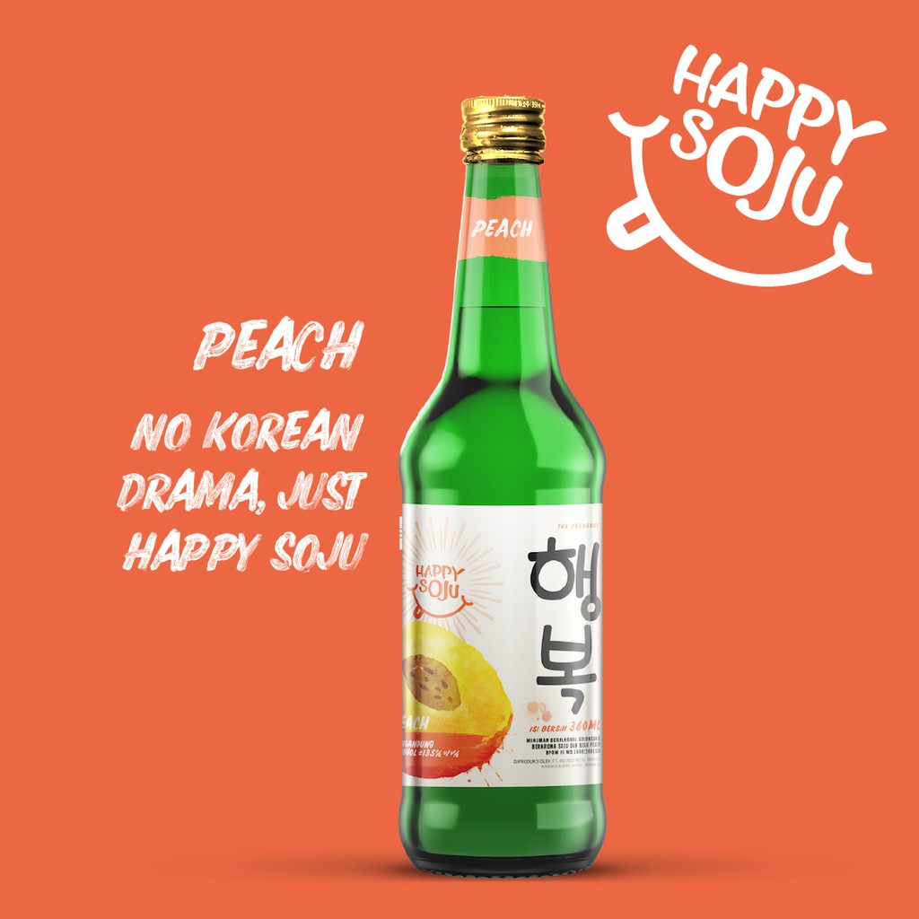 Happy Soju Peach 4 Botol 360 Ml Shopee Indonesia