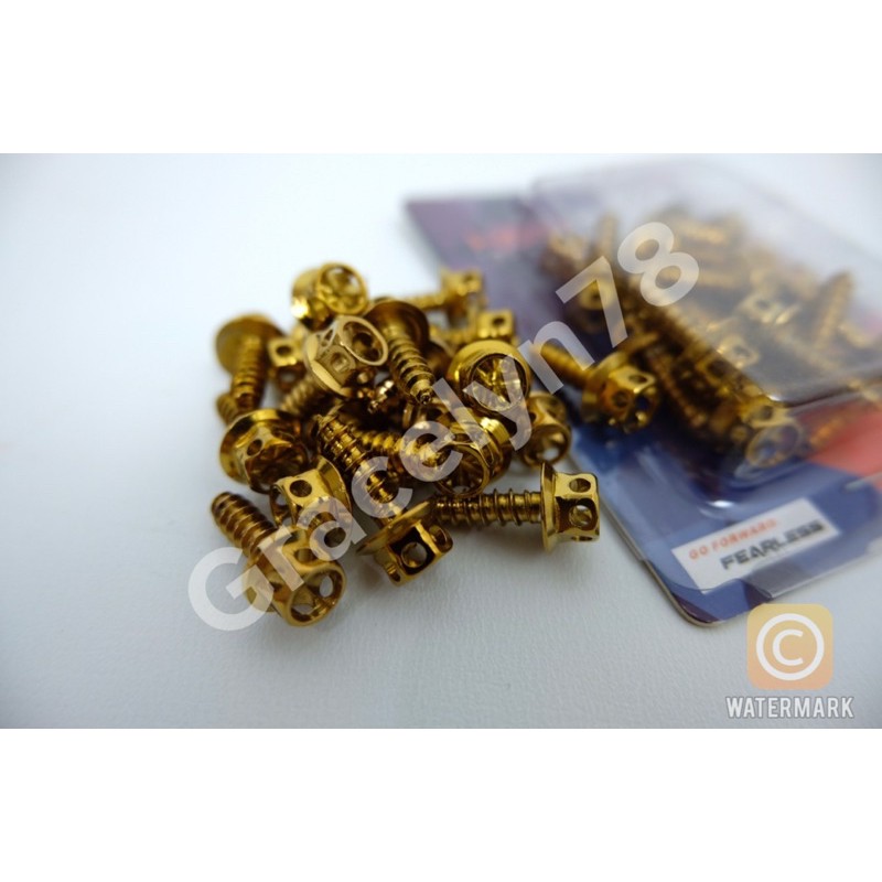 Baut body probolt flower gold stenlies tersedia untuk segala jenis motor heng original harga 1PACK ISI 20pcs