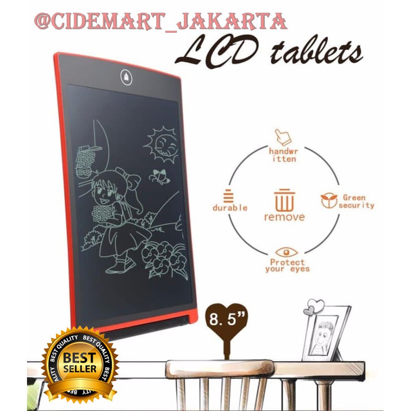 [COD] PAPAN TULIS LCD ANAK 8,5&quot; / LCD WRITING TABLET 8.5 INCH