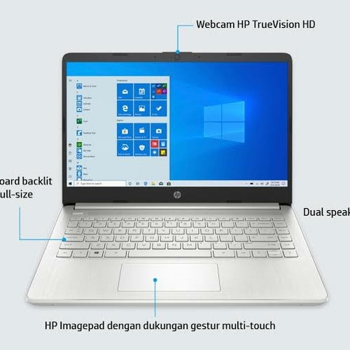 21U61PA HP Laptop 14s-fq0020AU AMD Ryzen 3 - 3250U/8GB/512GB SSD/UMA/N - Silver