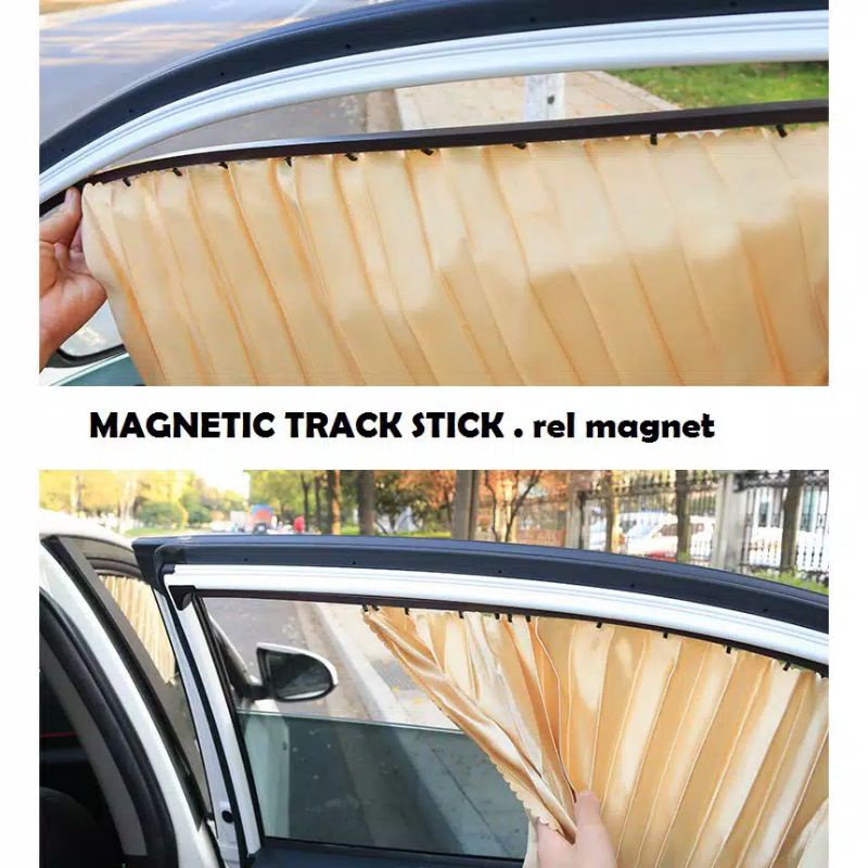 Tirai Jendela Kaca mobil 4 in 1 / Sunshade Tirai Magnet depan belakang 4 pcs s1