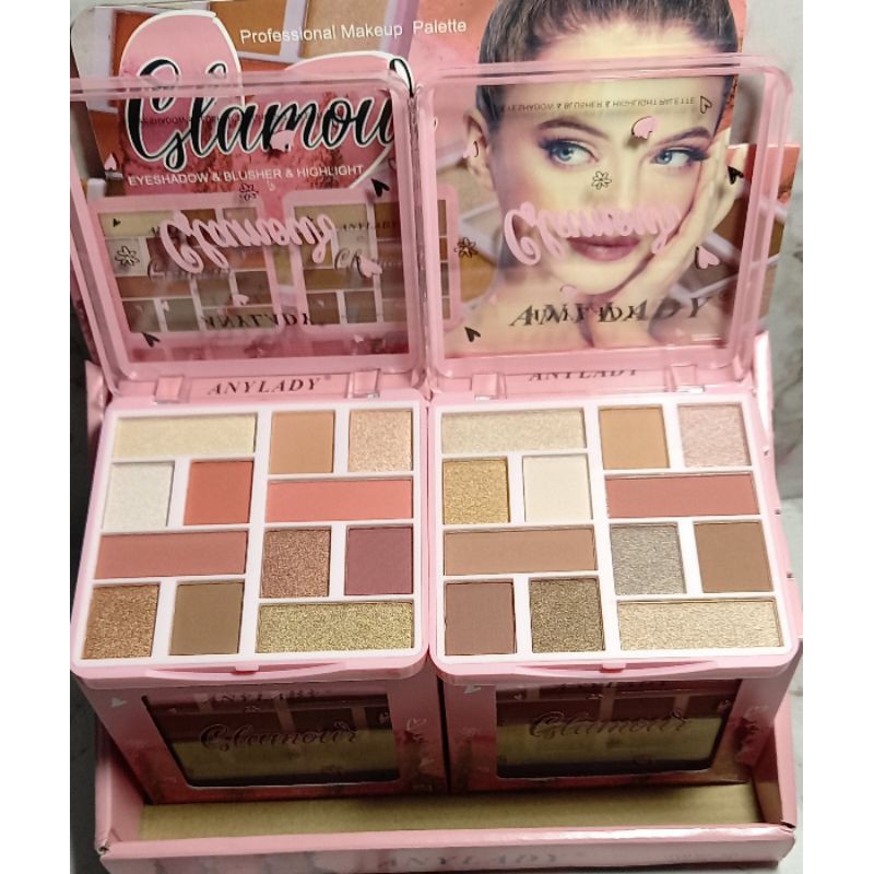 EYESHADOW &amp; HIGHLIGHTER 12 WARNA GLAMOUR | 8WARNA 1 JUST ADORE YOU DARI ANYLADY NO 820 | 821