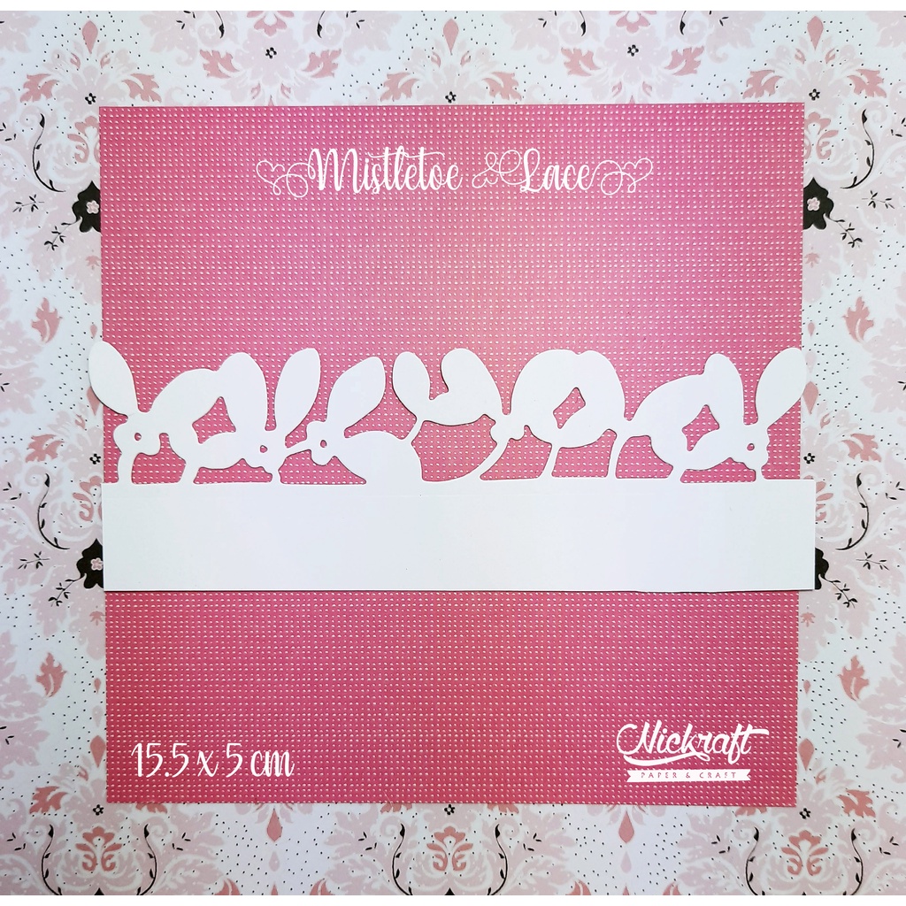

MISTLETOE LACE - Bahan Scrapbook Border Paper