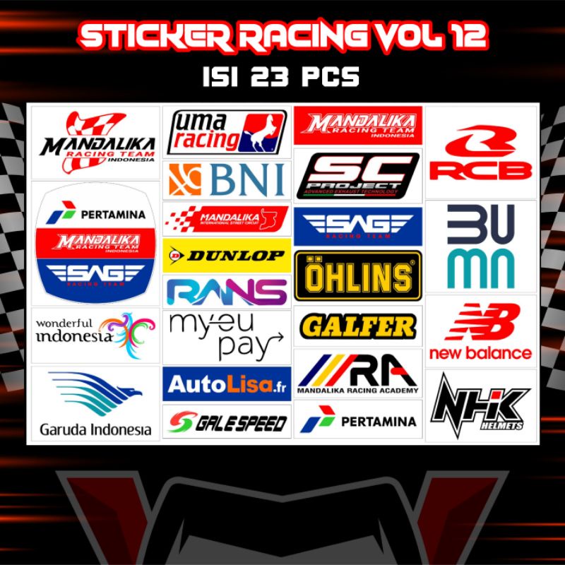 Stiker Racing pack Hologram Stiker Sponsor Stiker Helm Stiker Motor Sticker Motor