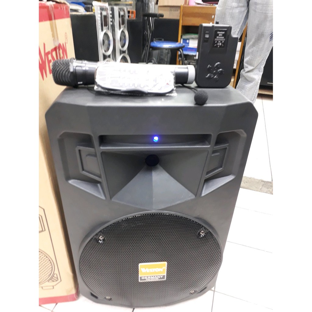 speaker aktif portable weston 12 inch bluetooth was1201 meeting wireless mic pegang headset aktiv