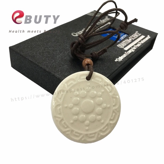 Japan energy bio glass Kalung bio pendant putih cemara