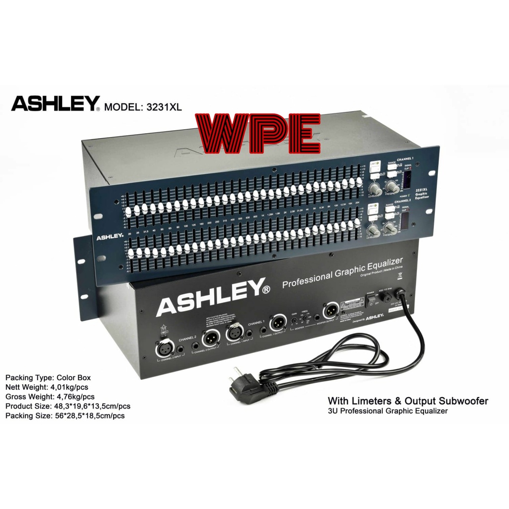 equalizer/equaliser 3u ashley 3231xl/ashley 3231 xl original