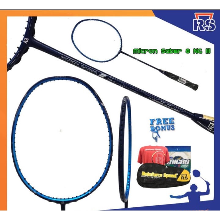 RAKET BADMINTON RS MICRON SABER 8 NG III ORIGINAL
