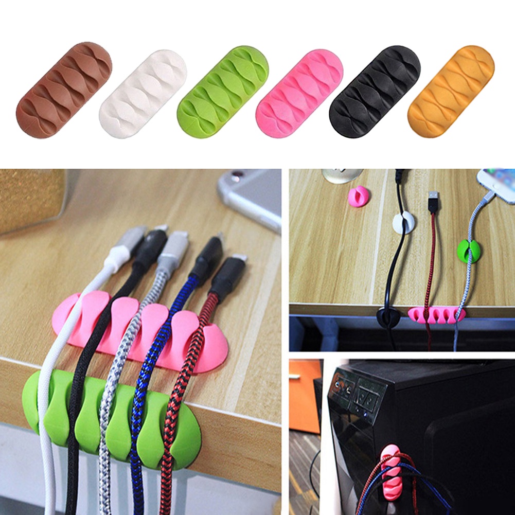 Klip Holder Kabel Lima Lubang Untuk Meja