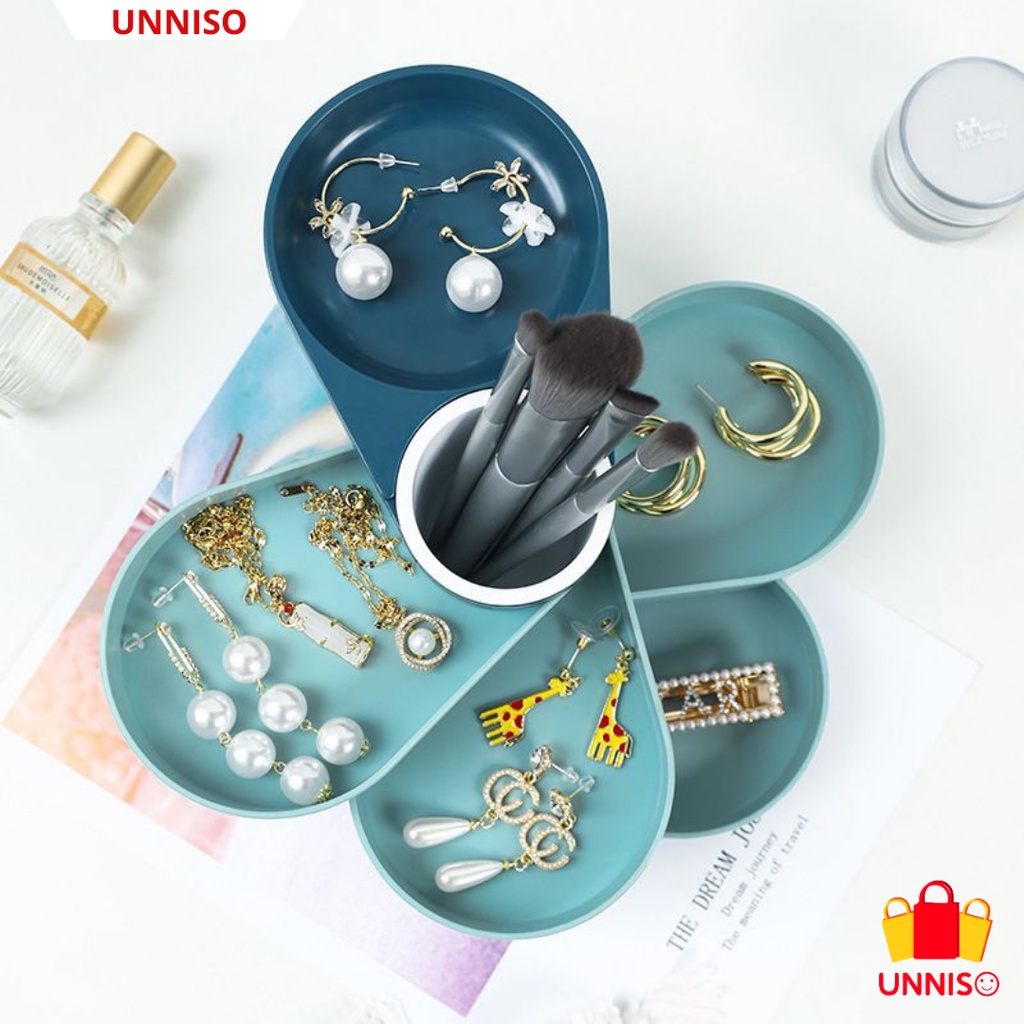 UNNISO - Rotating Jewelry Storage Box Tempat Perhisan JS1