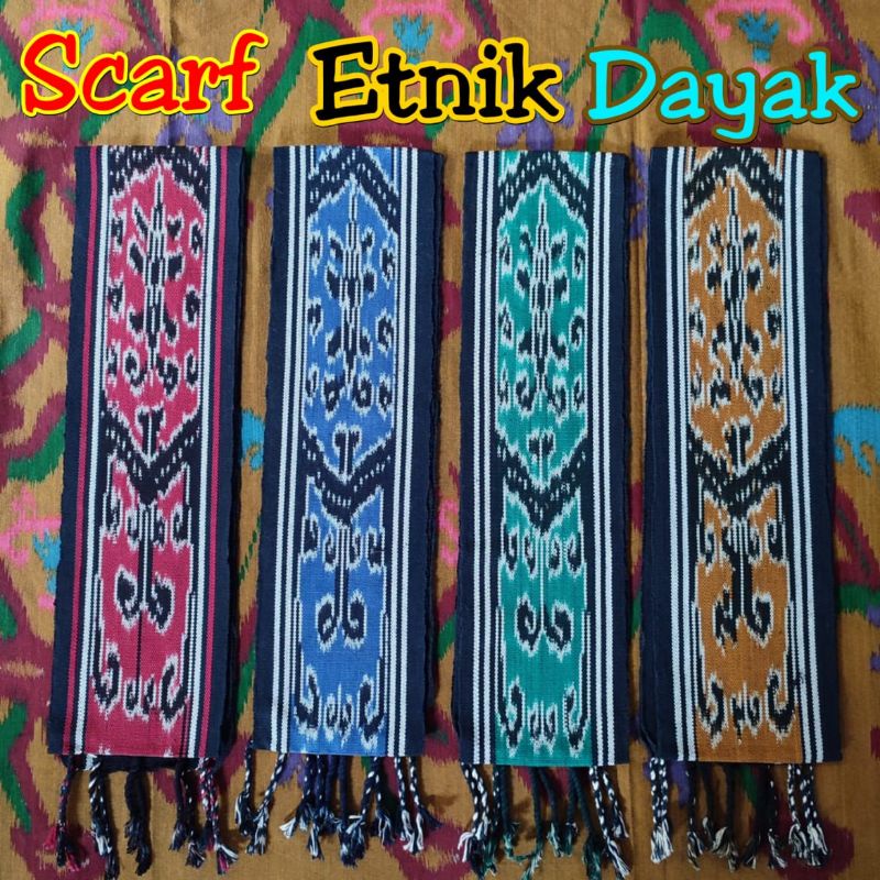 Syal Etnik Dayak Kalimantan