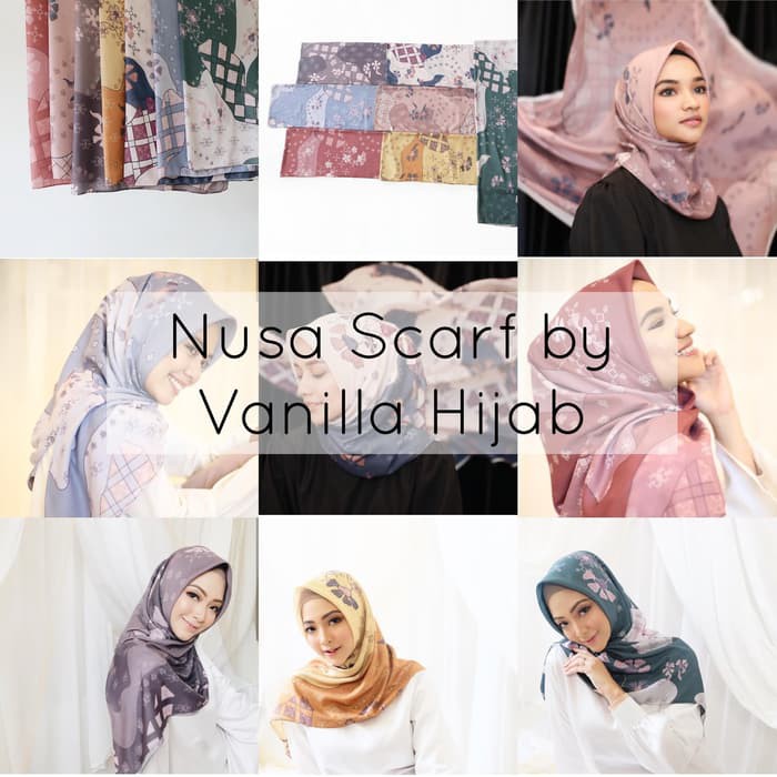 Promo Nusa Scarf by Vanilla Hijab  non PO    Biru Laut Limited