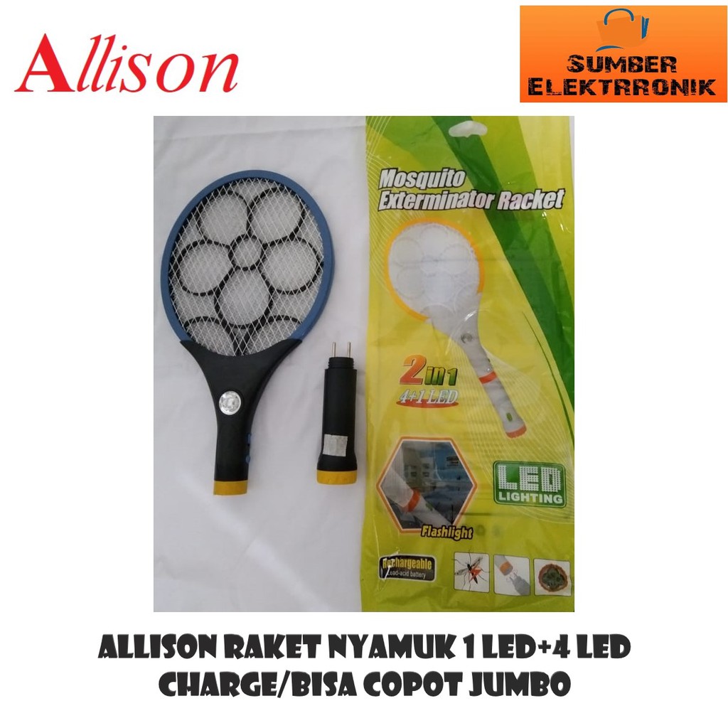 Raket Nyamuk Allison 118 Plus Senter Yang Bisa Dilepas - Charge Listrik