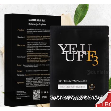 ☘️Yuri Kosmetik☘️ ORIGINAL YUEFU F3 Graphene Facial Mask masker wajah Premium 1 pc