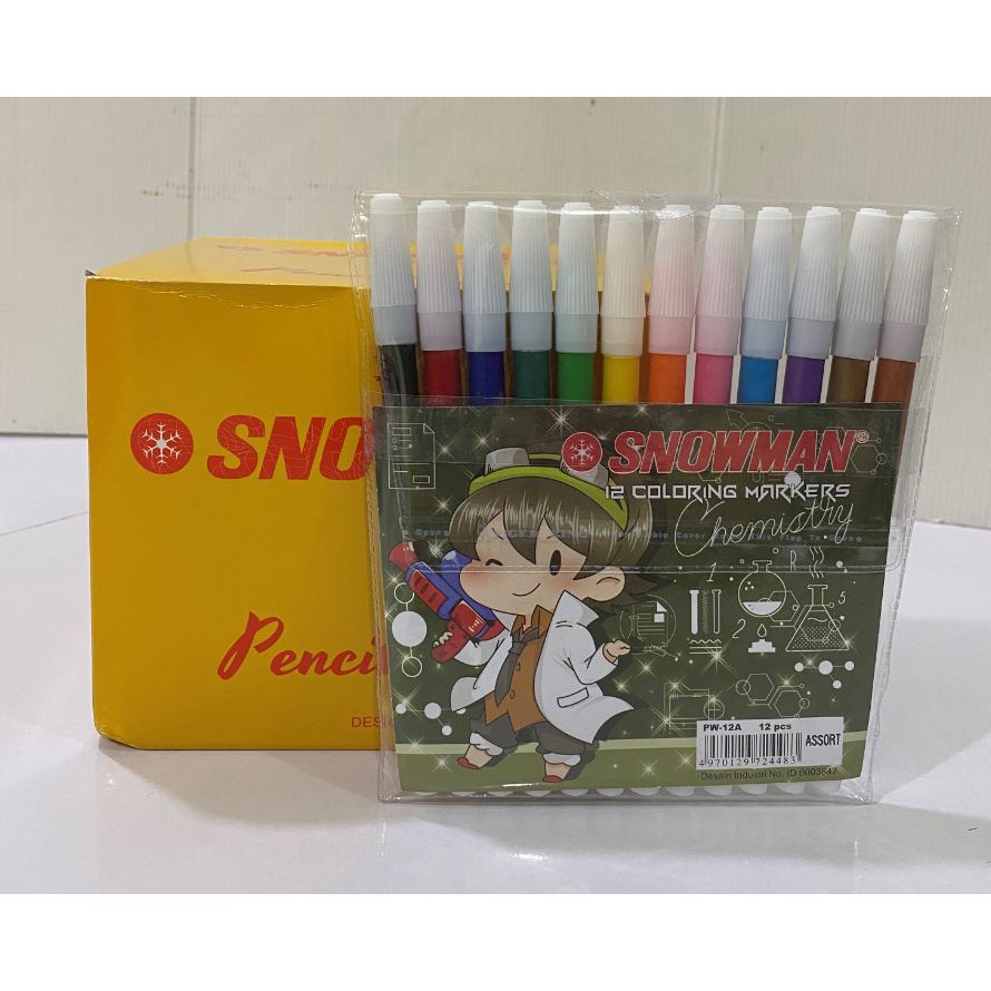 

Spidol Kecil Snowman 12 Warna (PW-12A)