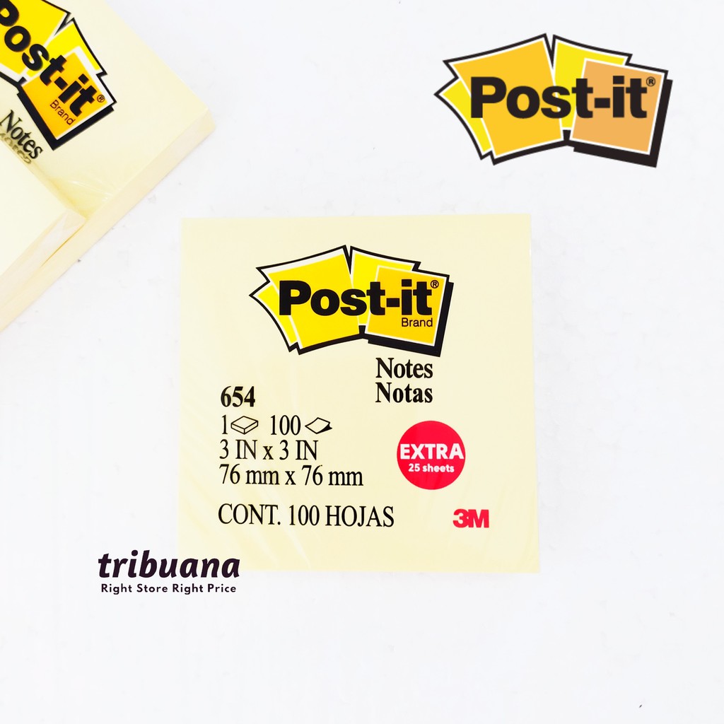 

Post-It 3M 654 Yellow 76 x 76 mm