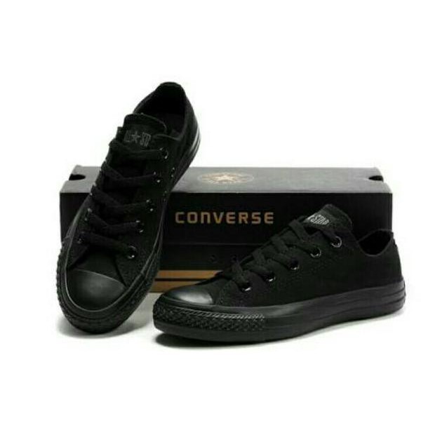 nyaman dipake buat hangout/ Sepatu Converse 1970S 70S EGRET - All Star FULL BLACK  White Original