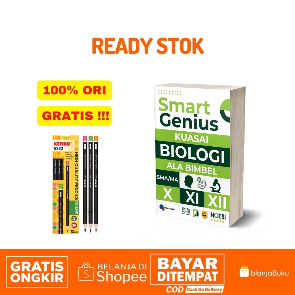 BUKU SMA TOP GENIUS FISIKA,KIMIA,BIOLOGI,MATEMATIKA / SMART GENIUS SMA/MA-SG BIOLOGI