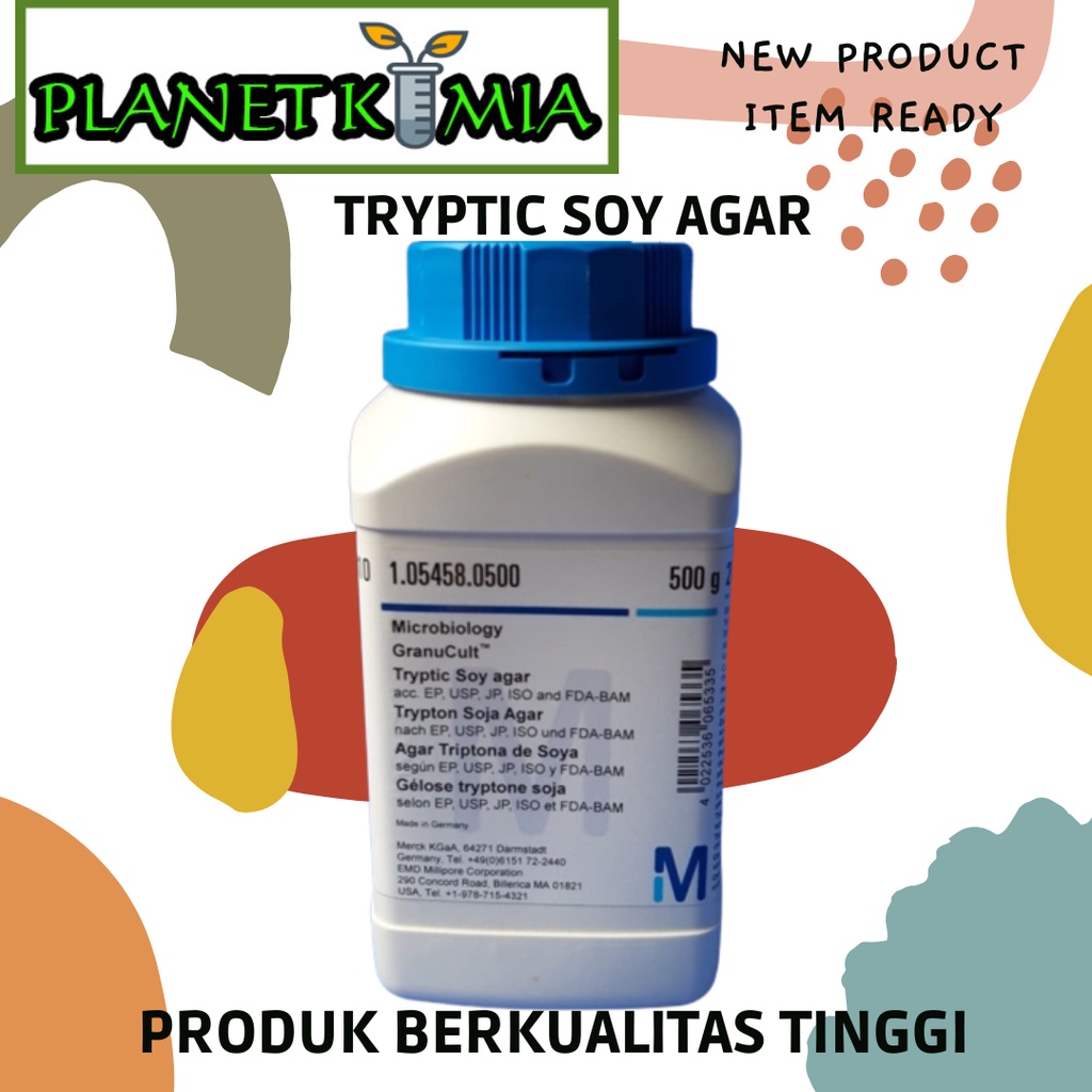 Tryptic Soy Agar / Triptik Soy Agar Pro Analisa 5 Gram Merck Best Quality