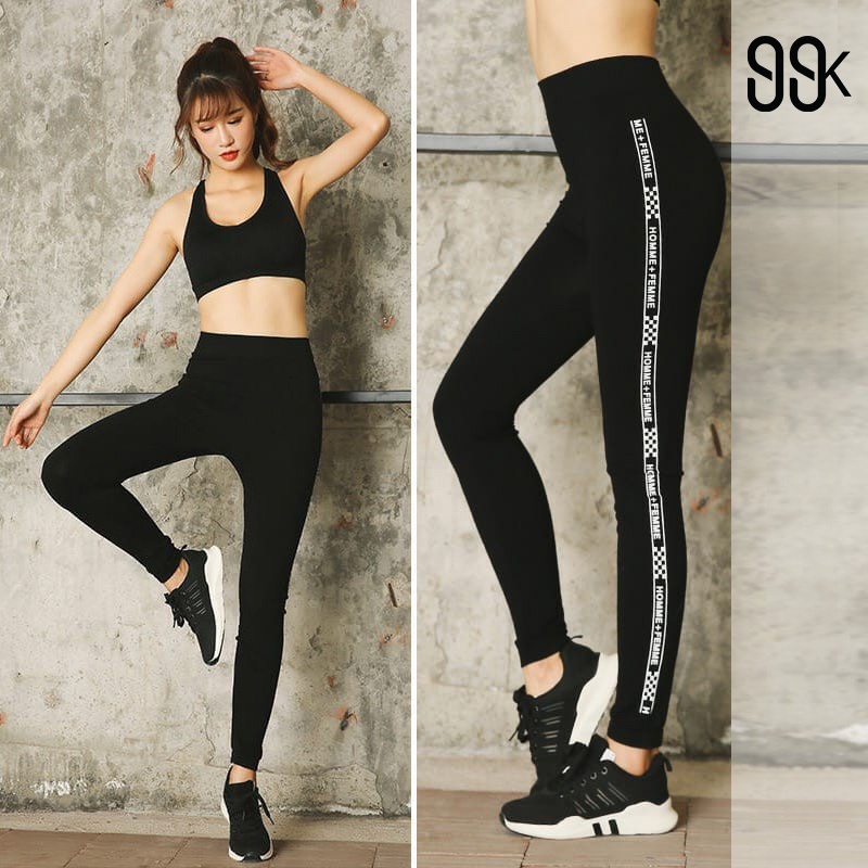 Sport Leggings Celana Legging Olahraga Motif Homme Femme C041