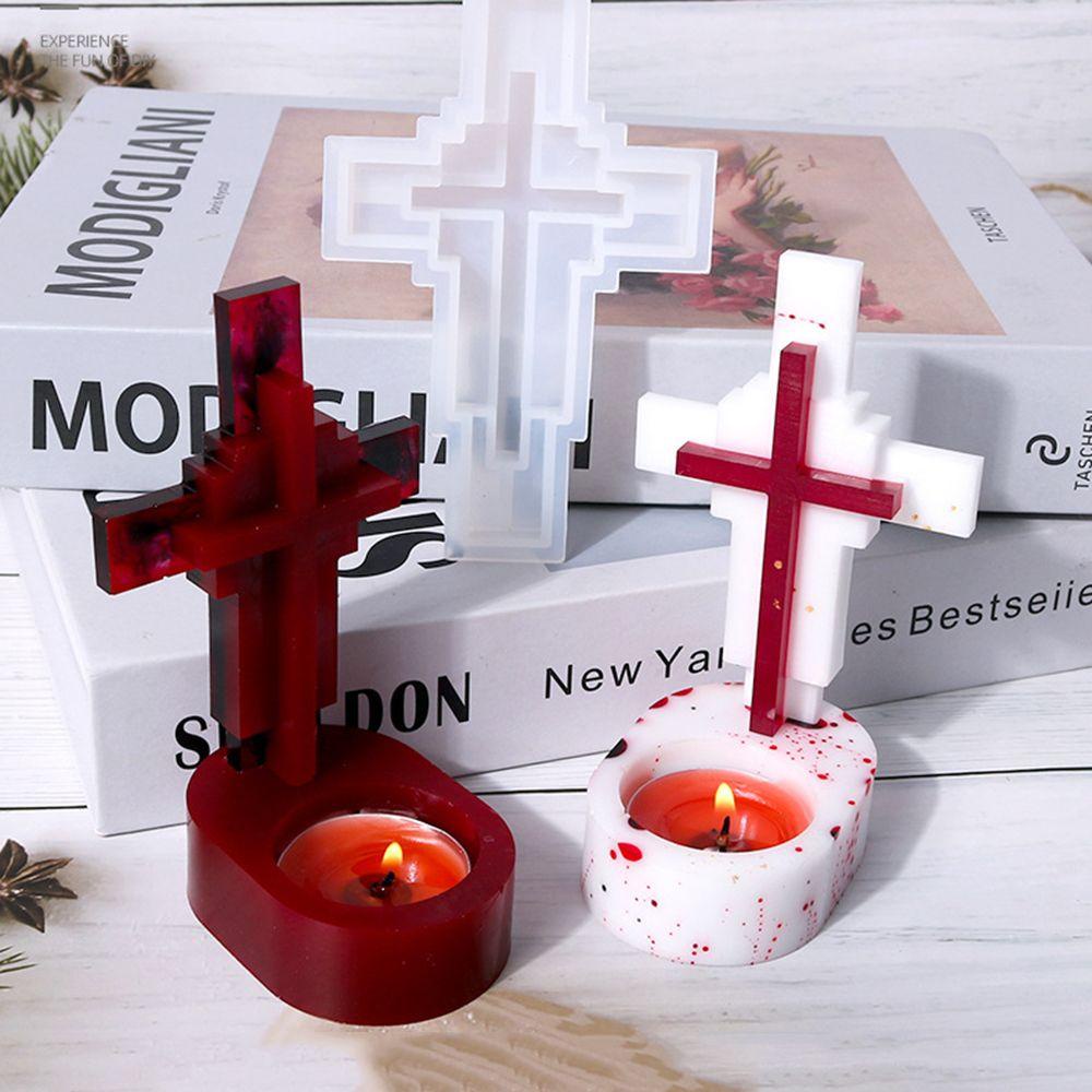 R-flower Candlestick Cetakan Perlengkapan Pernikahan Epoxy Resin Coaster Tray Handmade Silicone Mold