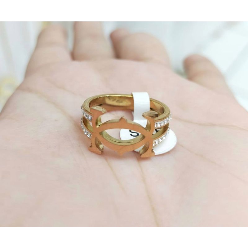 Cincin Wanita Korea Branded Anti Karat New Fashion