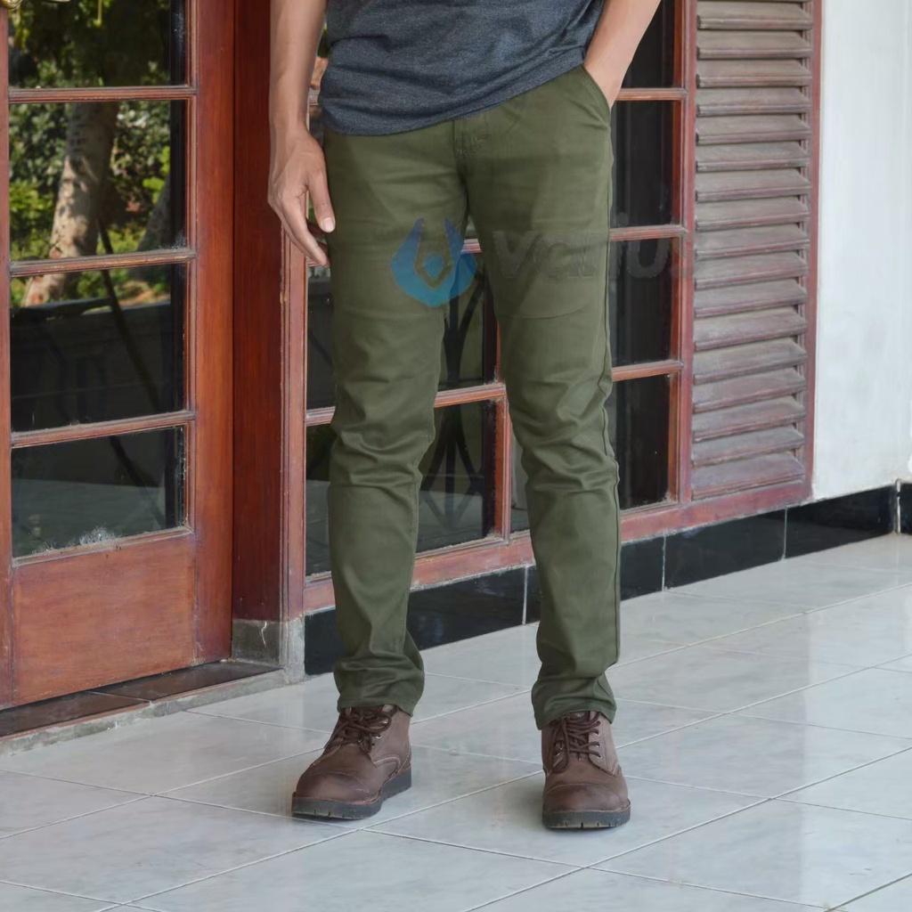 Varuis Heritage - Celana Chino Panjang Pria Slimfit Katun Strecth Twill Melar Original Premium Distro COD