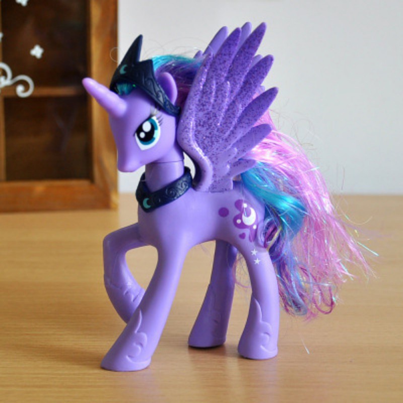 Boneka My Little Pony Luna Princess Warna Pelangi Ukuran 14cm Untuk Hadiah