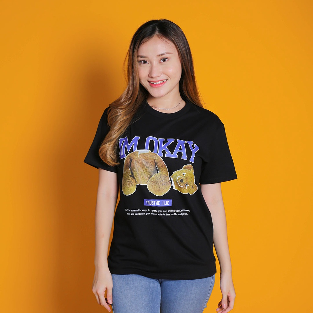 Kaos Distro I'm Okay New States Apparel Softee Pria Dan Wanita