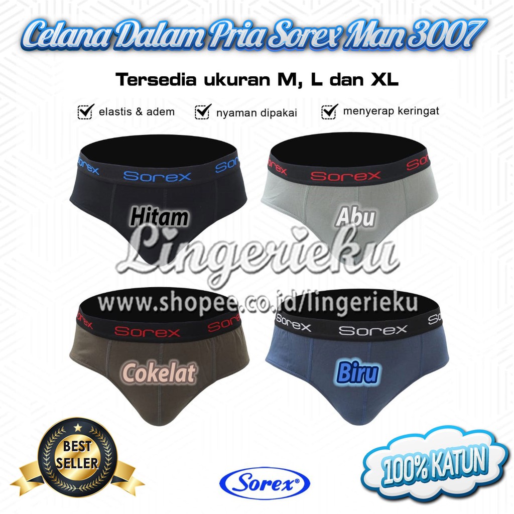 Sorex 3007 CD Celana Dalam Katun Pria Model Segitiga