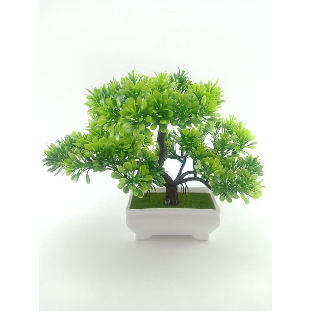 COD BUNGA PLASTIK BUNGA PAJANGAN IMITASI BUNGA ARTIFISIAL BUNGA BONSAI  TANAMAN HIAS PLASTIK BP8851-HIJAU