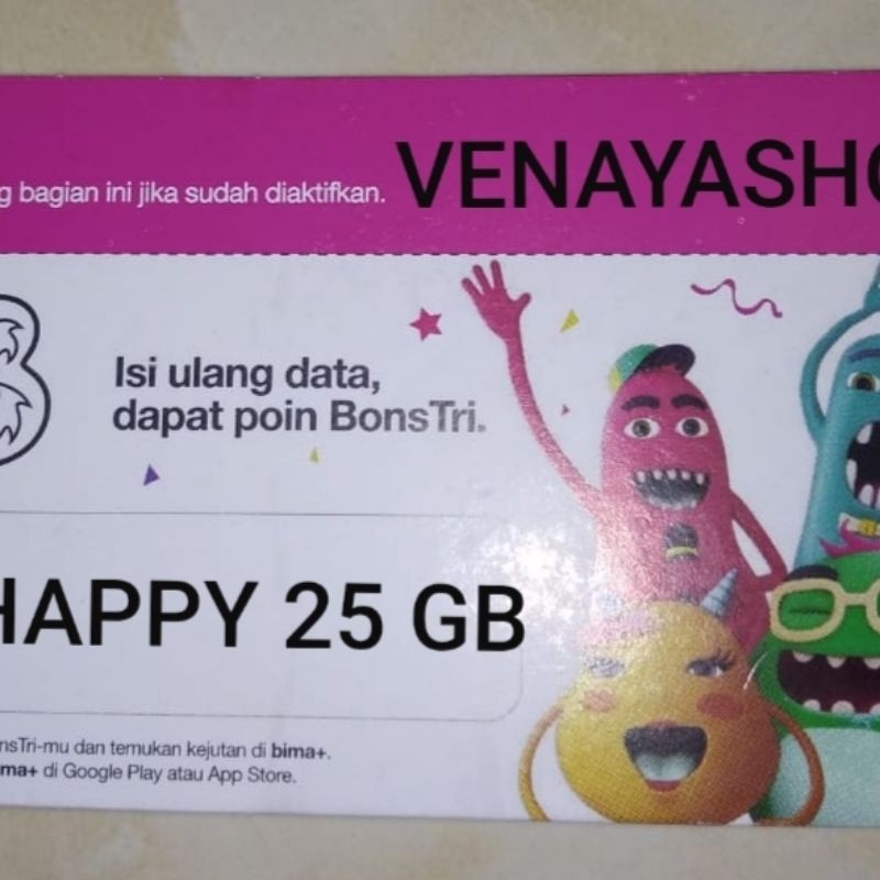 Voucher TRI happy 25GB