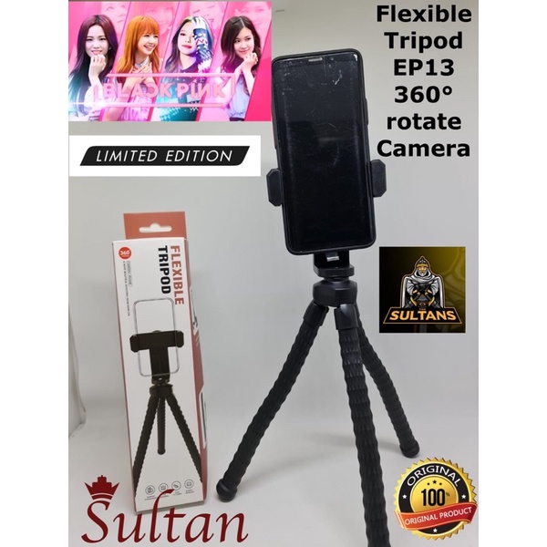 Grosir flexible tripod ep13 360° rotate camera holder stand selfie premium super quality