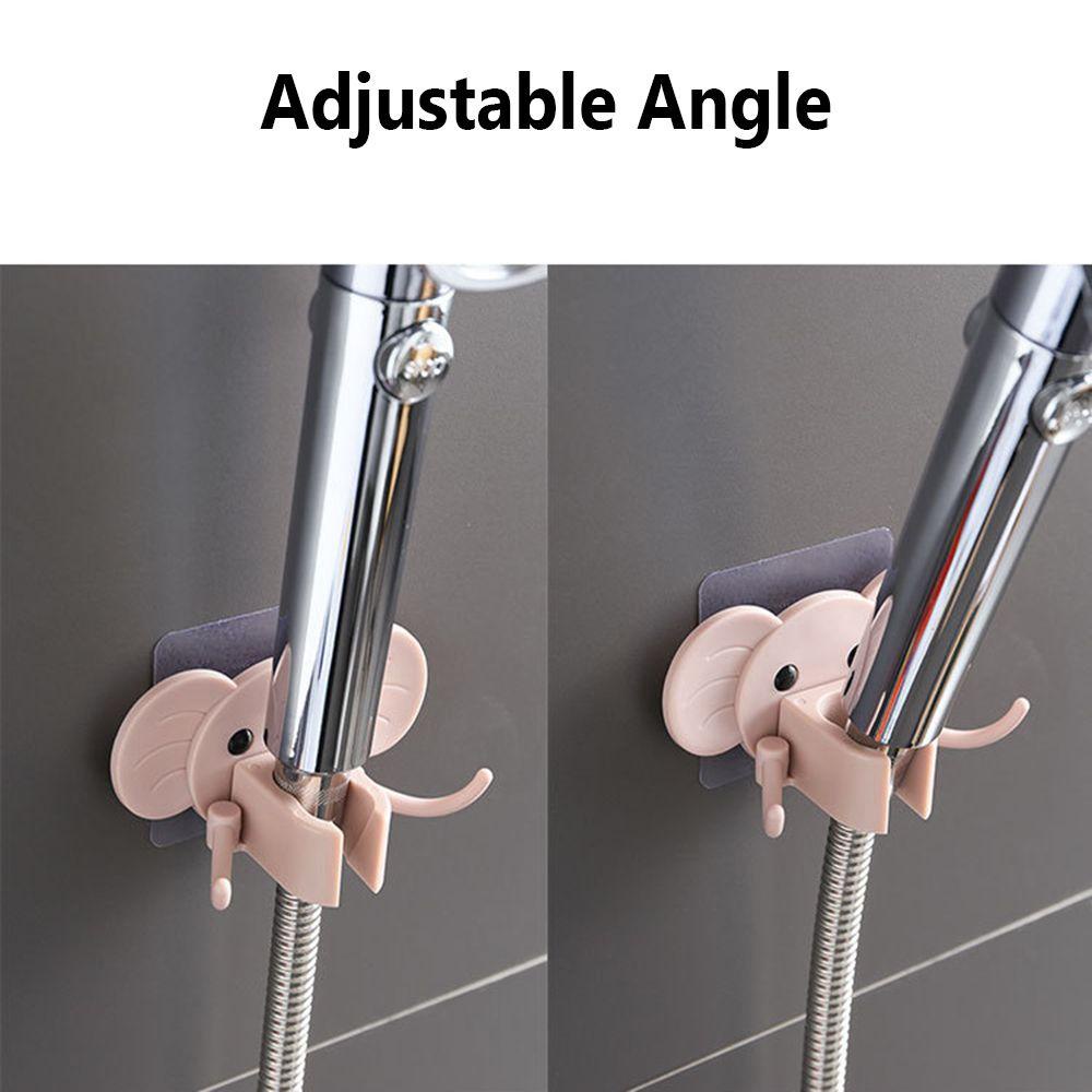 Solighter Shower Head Holder Aksesori Kamar Mandi Universal Self-adhesive Bentuk Gajah Shower Bracket