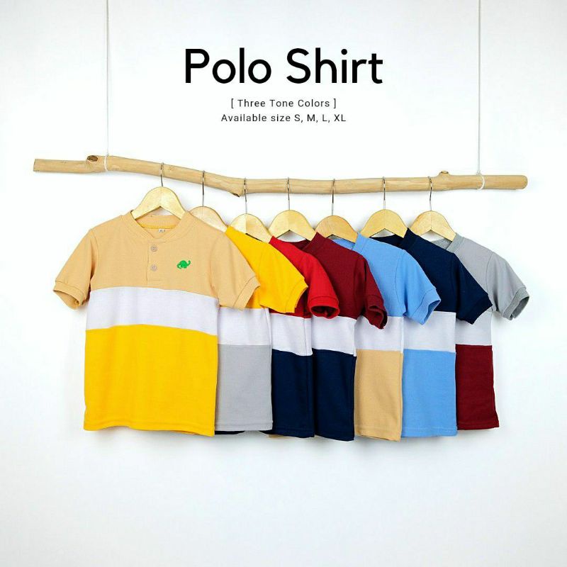 Kaos Polo Anak/Polo Shirt tree tone/Kaos polo anak 3 warna