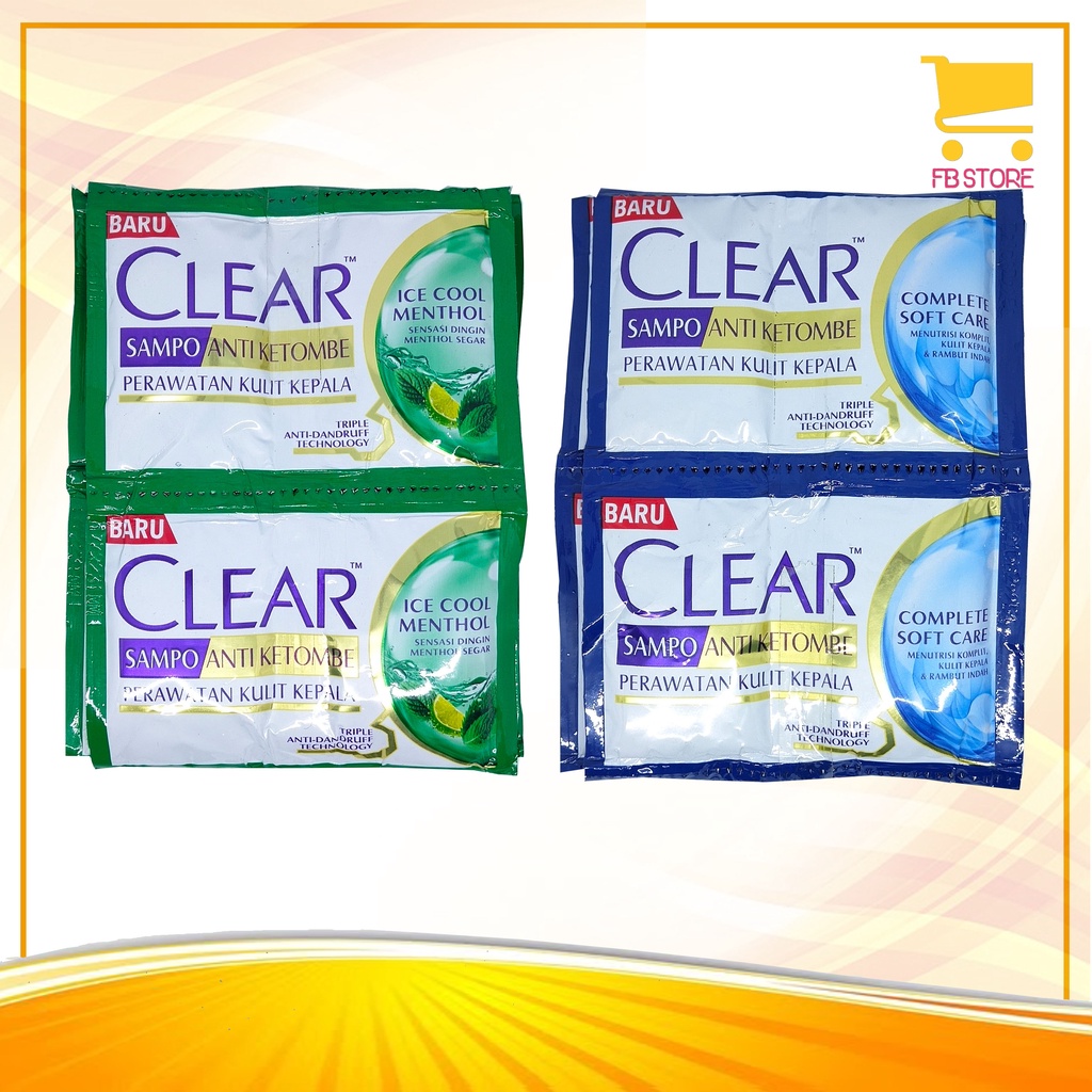 Shampoo Clear Saset / Sachet Renteng Isi 12 Pcs