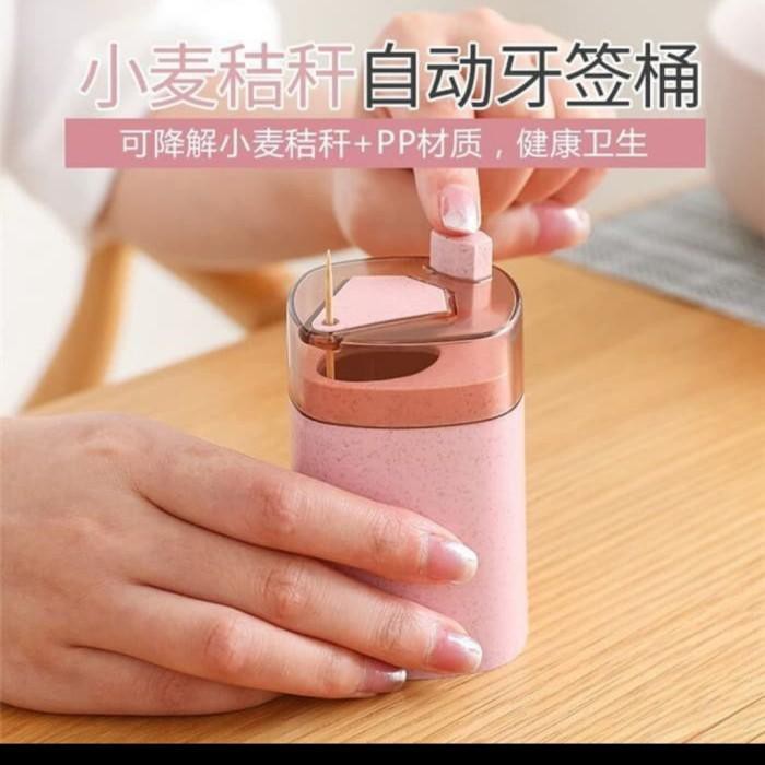 

Dispenser tempat tusuk gigi otomatis meja makan dapur serbaguna mulut