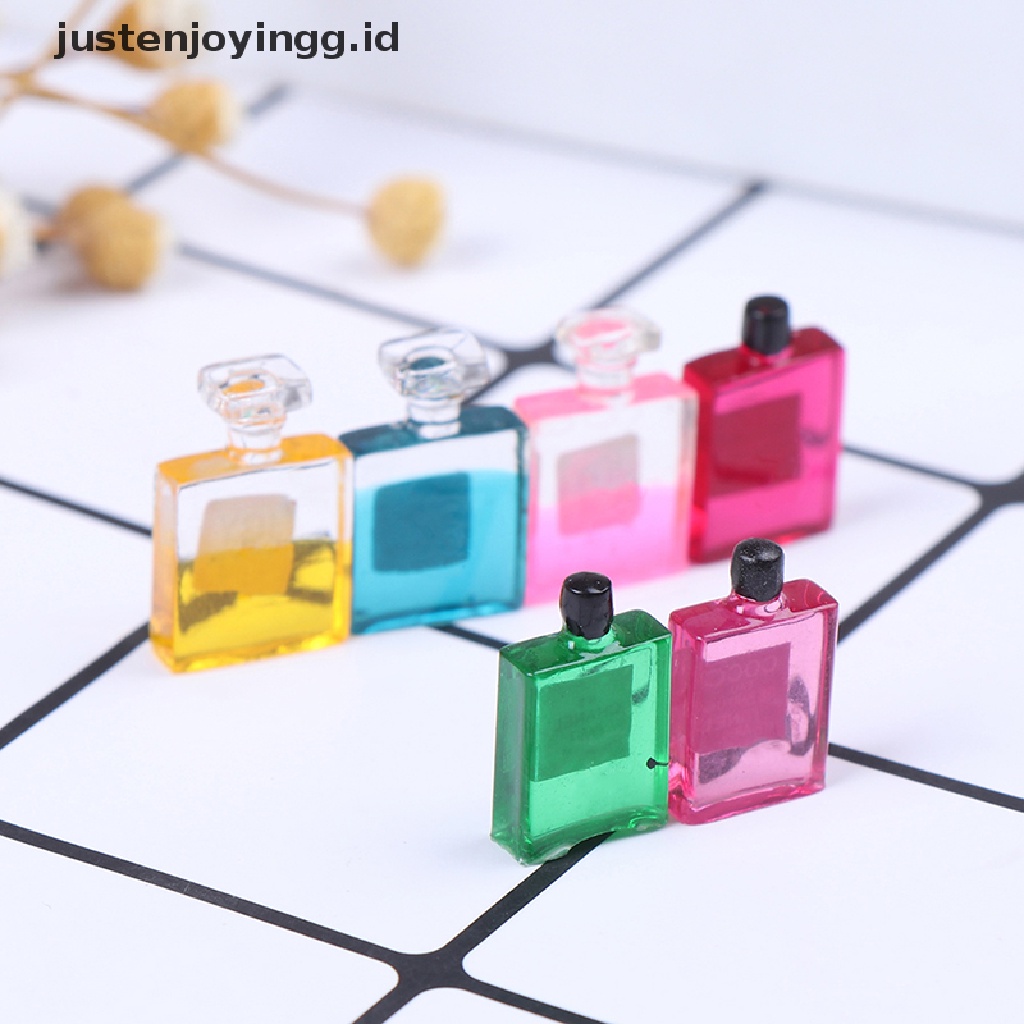 Justenjoyingg.id 6pcs Miniatur Botol Parfum Dekorasi Rumah Boneka 1: 12